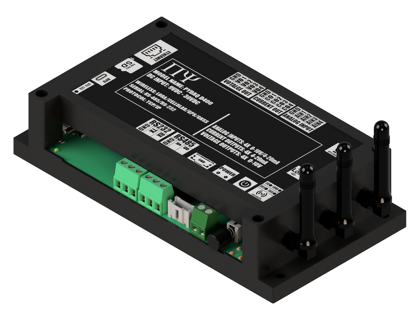 PYDAQ D400: Multichannel Wireless Programmable RTU