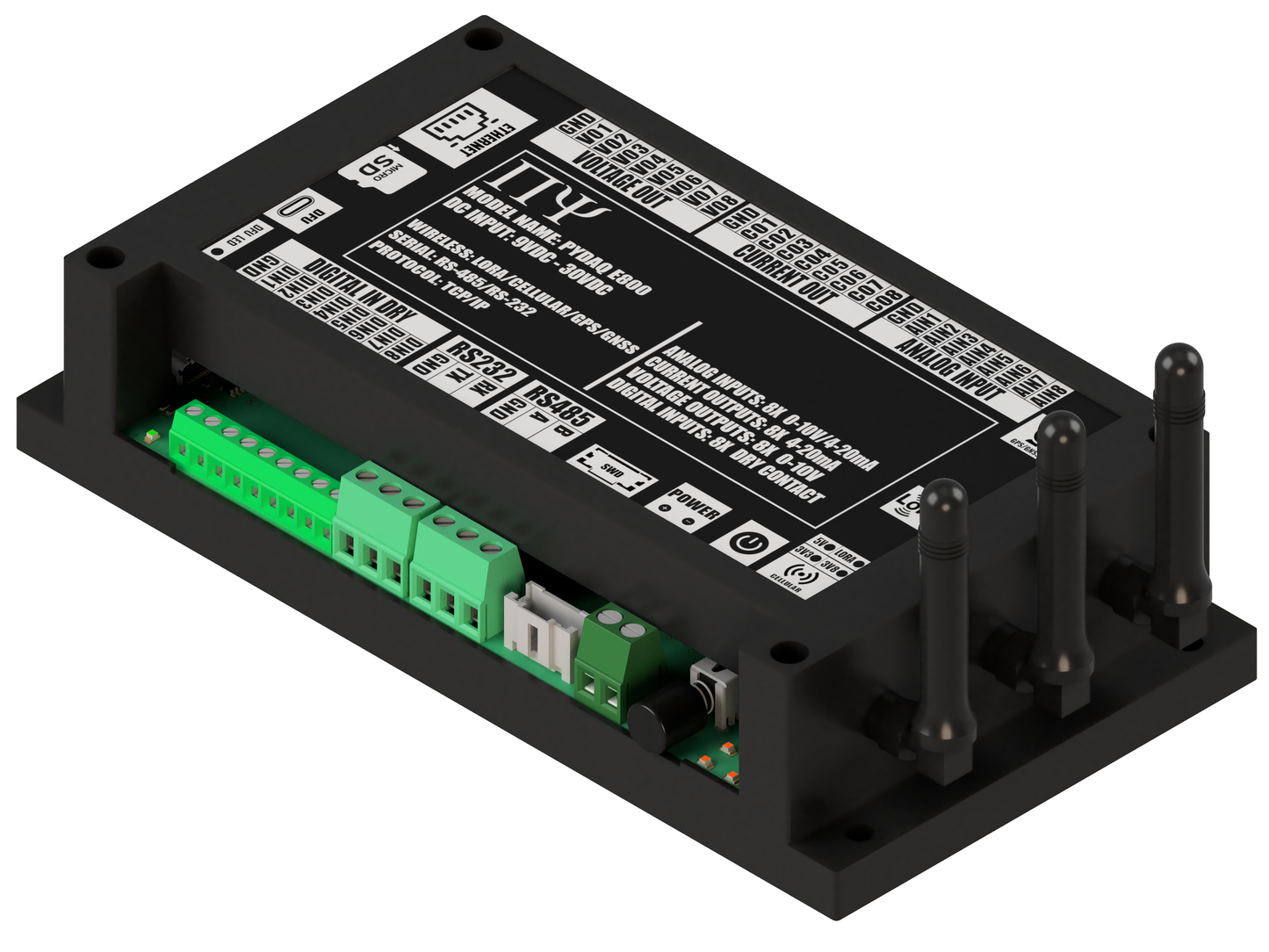 PYDAQ E800: Multichannel Wireless Programmable RTU