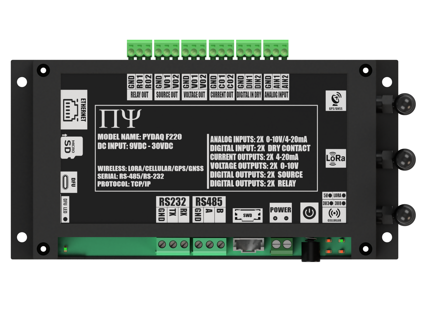 PYDAQ F220: Multichannel Wireless  Programmable RTU