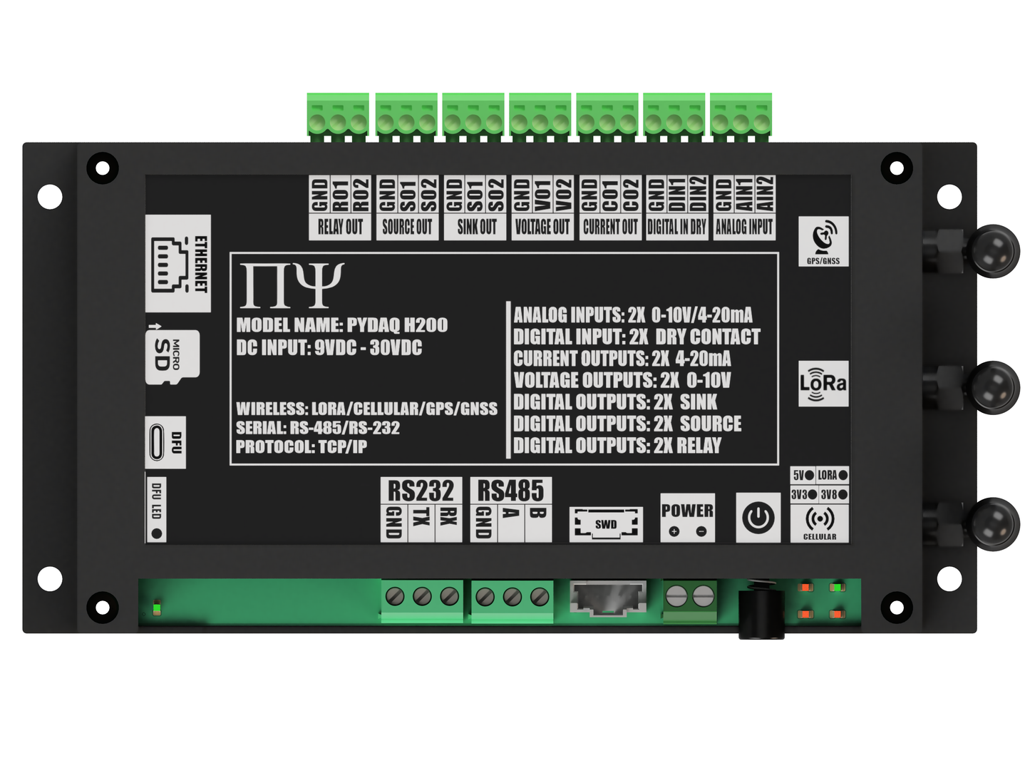 PYDAQ H200: Multichannel Wireless  Programmable RTU